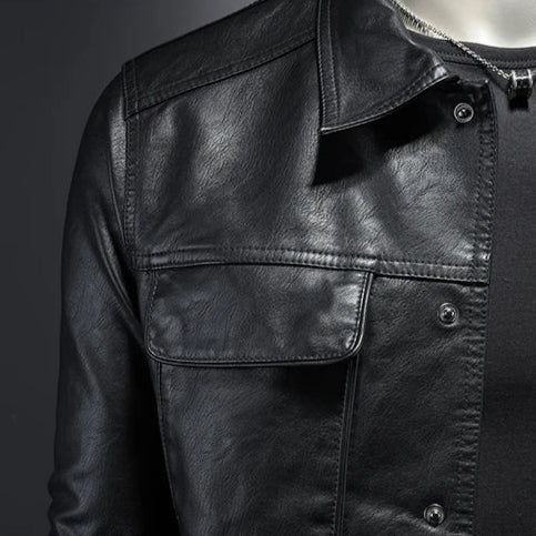 Bruce - Casual Slim Fit Leather Jacket
