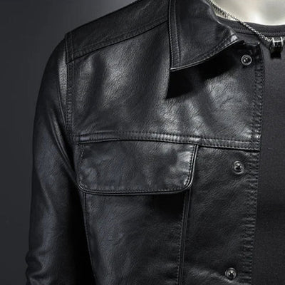 Bruce - Casual Slim Fit Leather Jacket