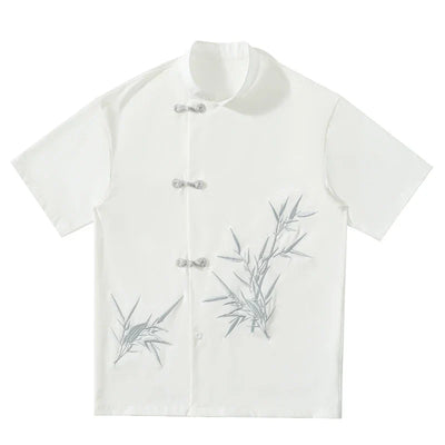 Zhou Silk Shirt with Embroidered Details
