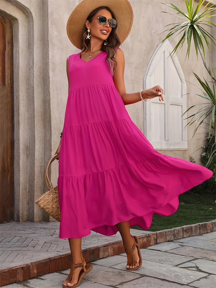 EVY | LONG FLARED DRESS
