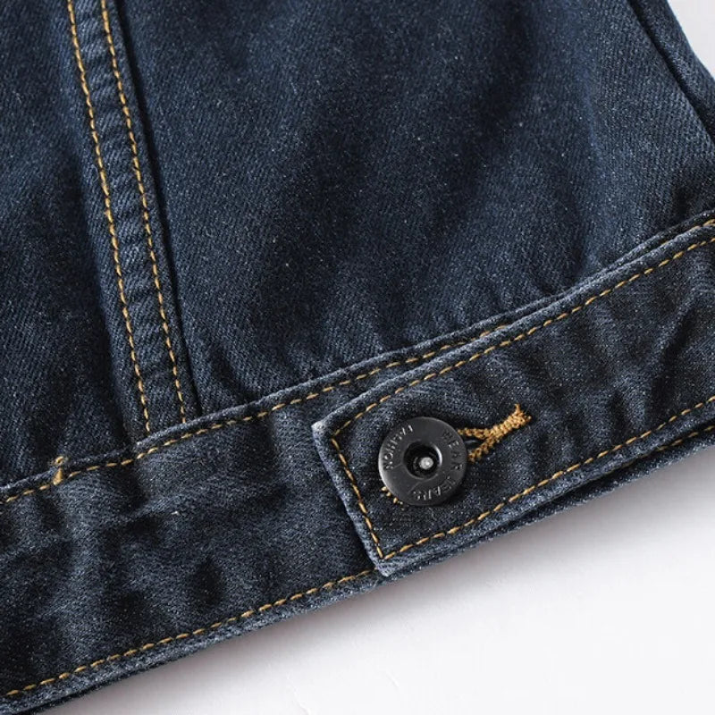 City Style Cargo Denim Jacket
