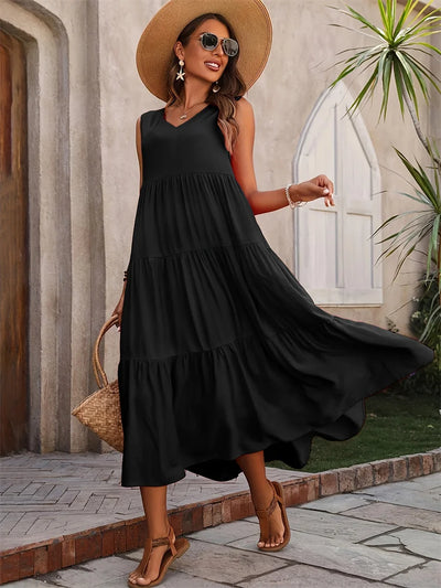EVY | LONG FLARED DRESS