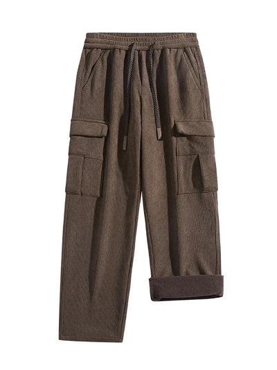 Fleece-Lined Corduroy Sweatpants