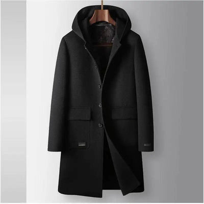 Luciano Wool Overcoat with Hood