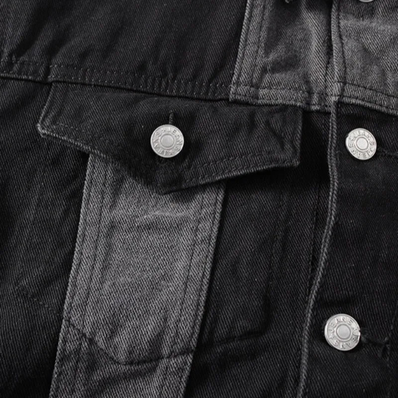 Split-Panel Denim Jacket