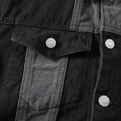 Split-Panel Denim Jacket