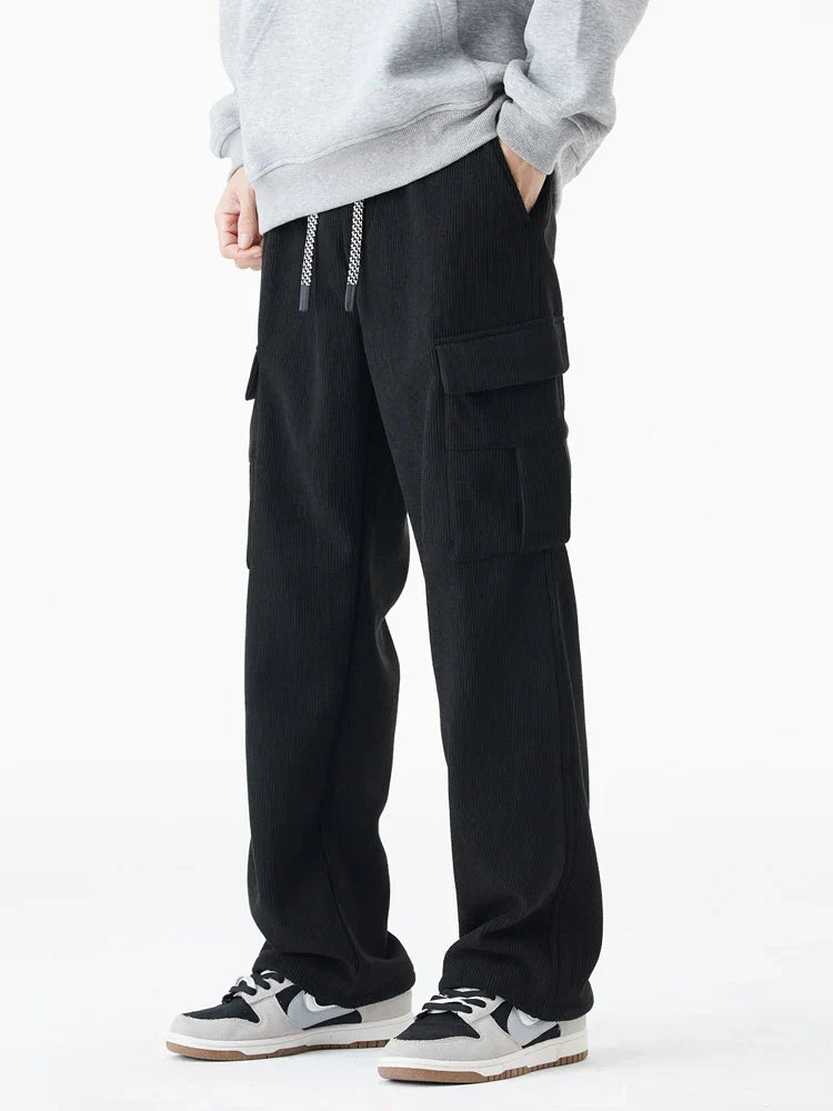 Fleece-Lined Corduroy Sweatpants