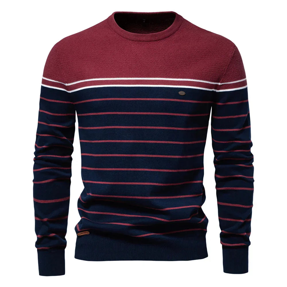 Harlow | Men's Sweater with Striped Pattern