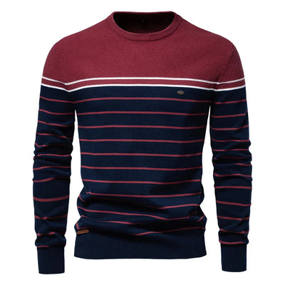 Harlow | Men's Sweater with Striped Pattern