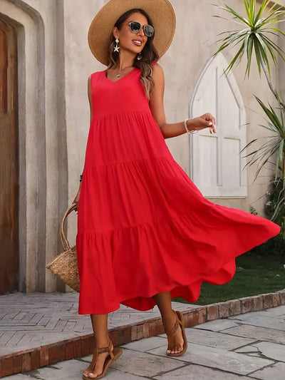 EVY | LONG FLARED DRESS