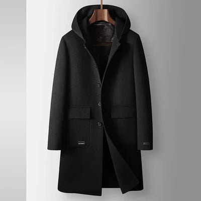 Luciano Wool Overcoat with Hood