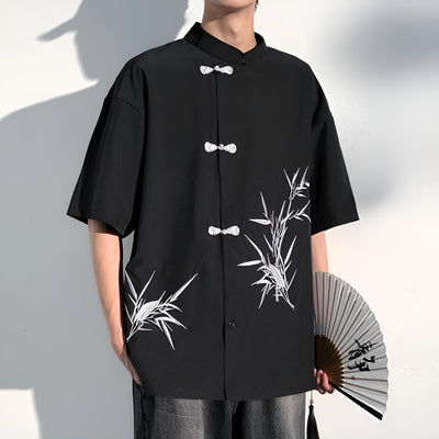 Zhou Silk Shirt with Embroidered Details