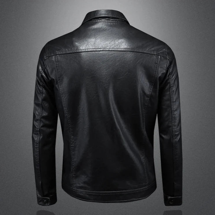 Bruce - Casual Slim Fit Leather Jacket