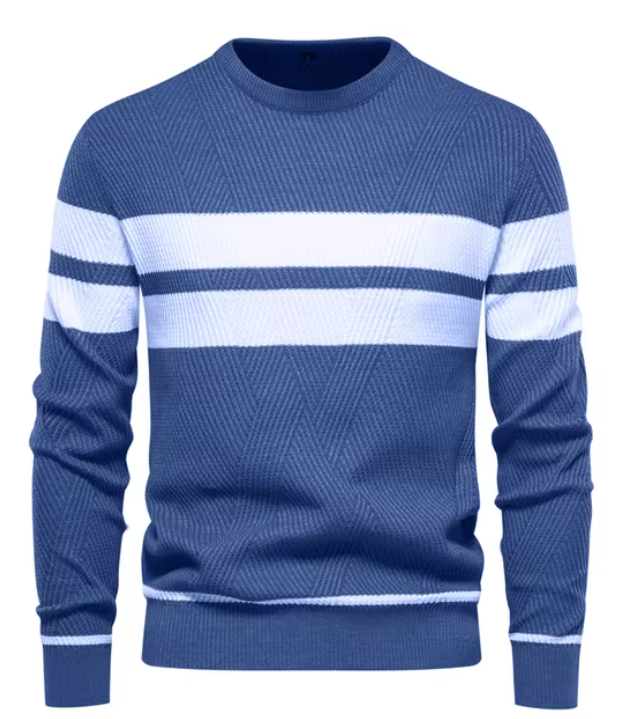 Harlow | Stylish Men's Pullover with Herringbone Pattern
