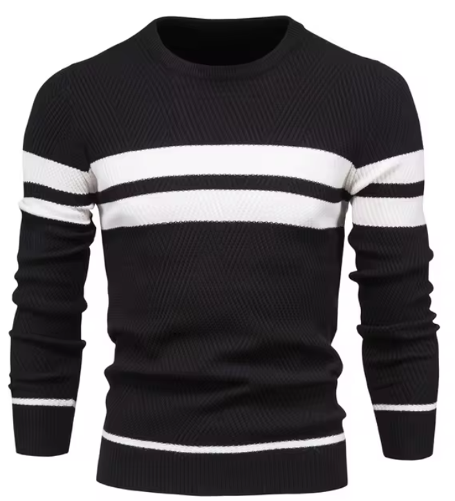 Harlow | Stylish Men's Pullover with Herringbone Pattern