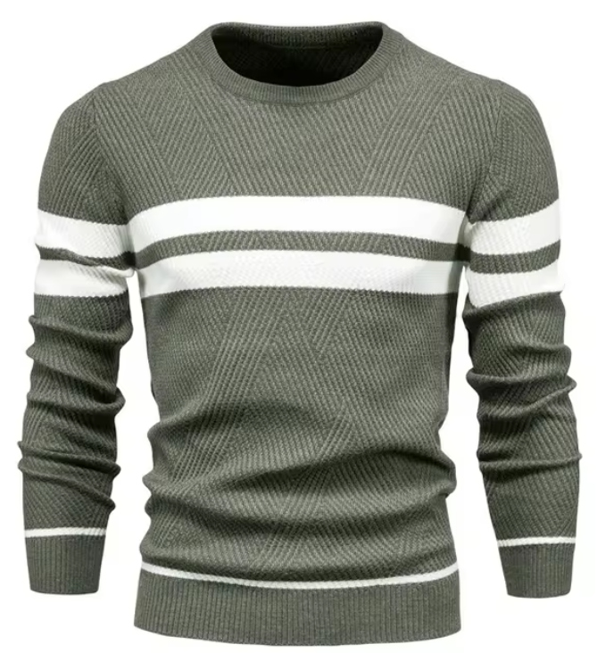 Harlow | Stylish Men's Pullover with Herringbone Pattern