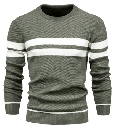 Harlow | Stylish Men's Pullover with Herringbone Pattern