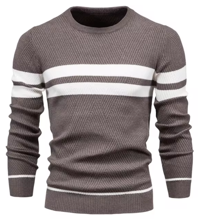 Harlow | Stylish Men's Pullover with Herringbone Pattern