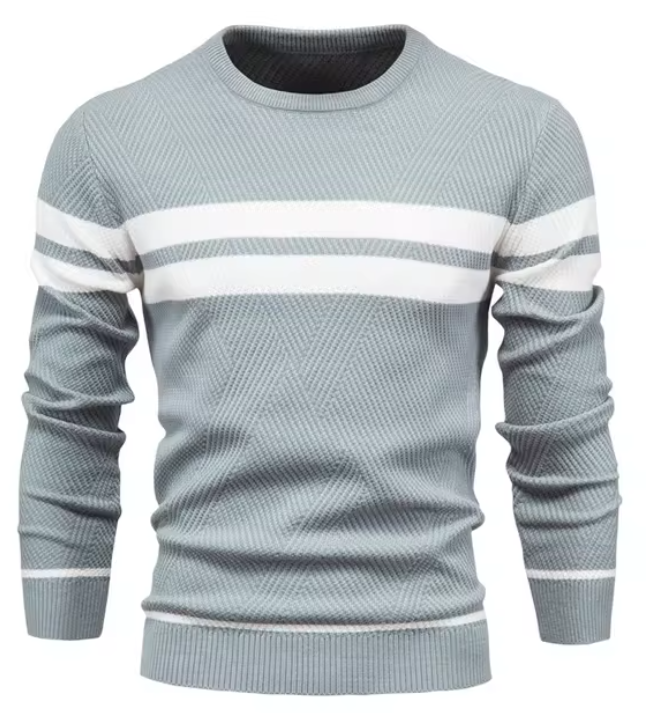 Harlow | Stylish Men's Pullover with Herringbone Pattern