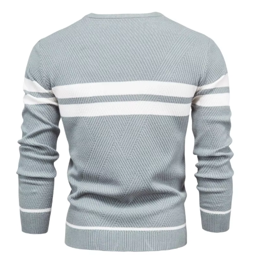 Harlow | Stylish Men's Pullover with Herringbone Pattern