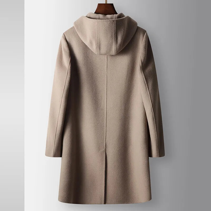 Luciano Wool Overcoat with Hood