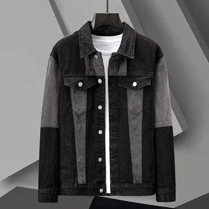 Split-Panel Denim Jacket