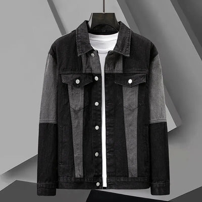 Split-Panel Denim Jacket