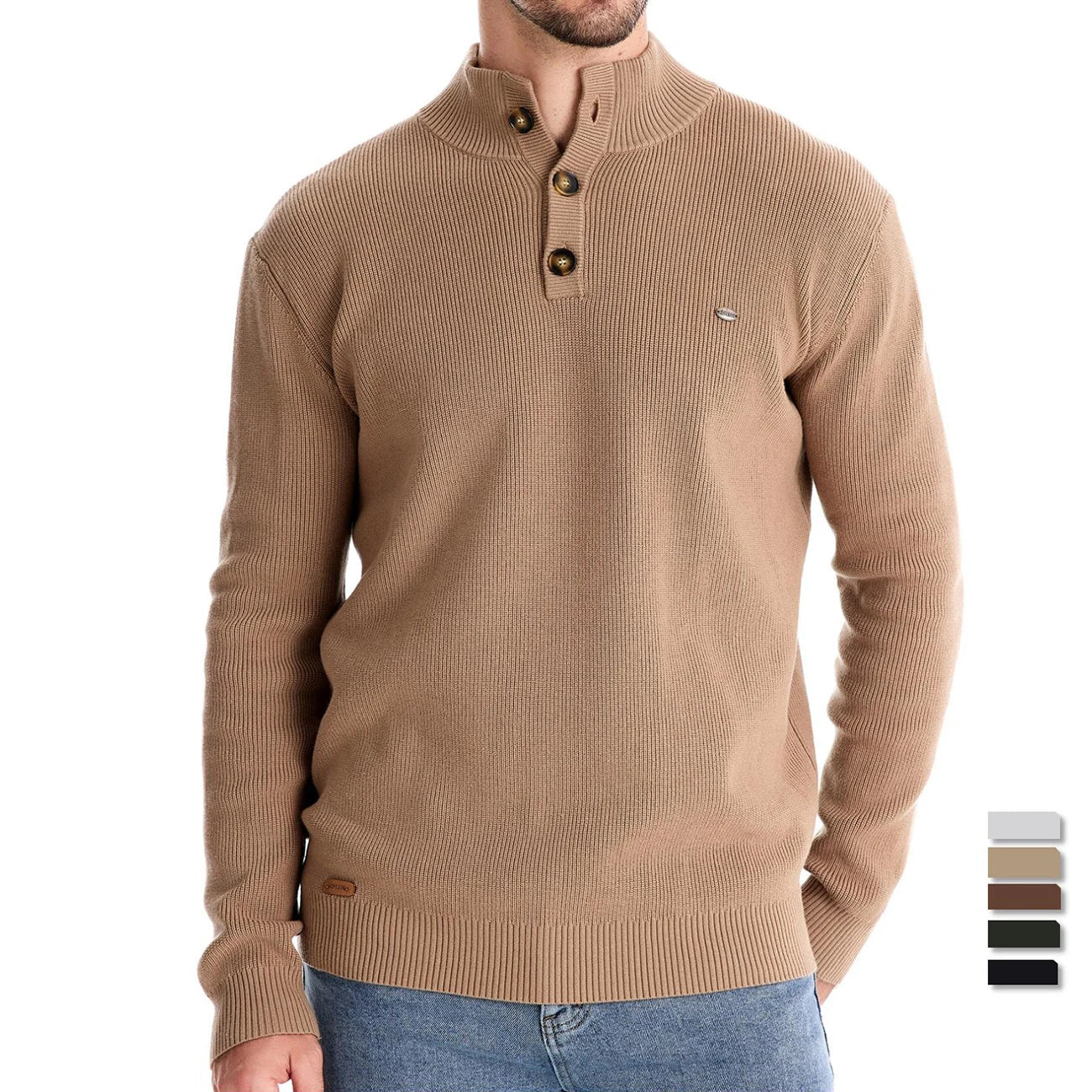 Harlow  | Men's Sweater with Button Design