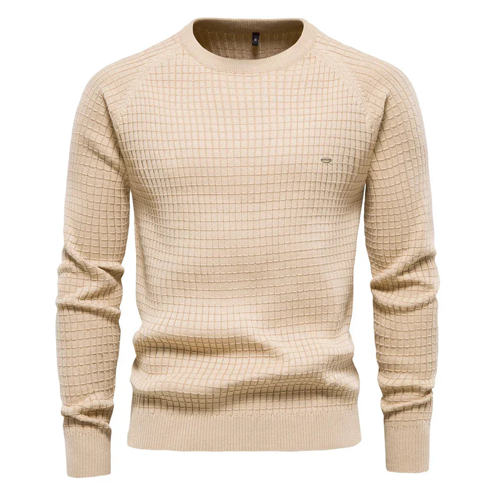 Harlow | Men's Jumper with Check Pattern