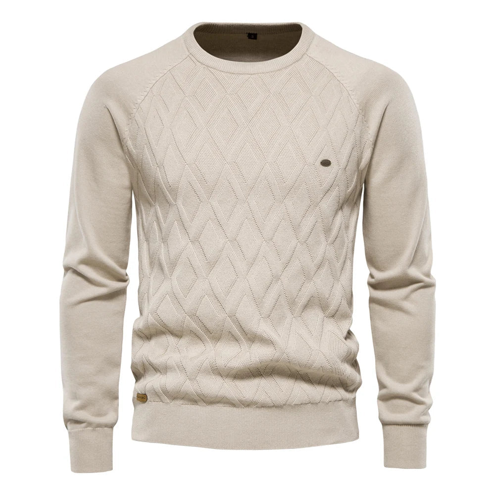 Harlow | Men's Sweater with Check Pattern