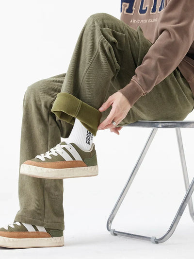 Fleece-Lined Corduroy Sweatpants