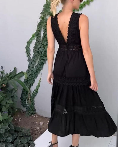STEPHANIE | ELEGANT V-NECK DRESS