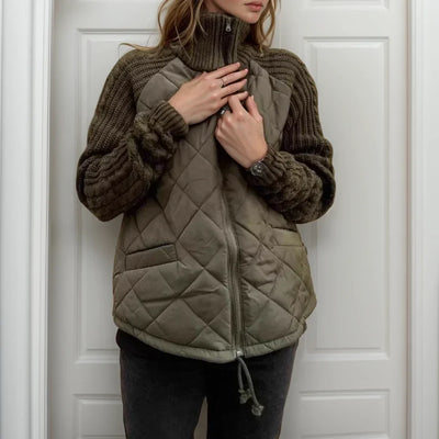 Norwegian Soft™ Quilted Jacket with Knitted Detail / European Design that Embraces Style!