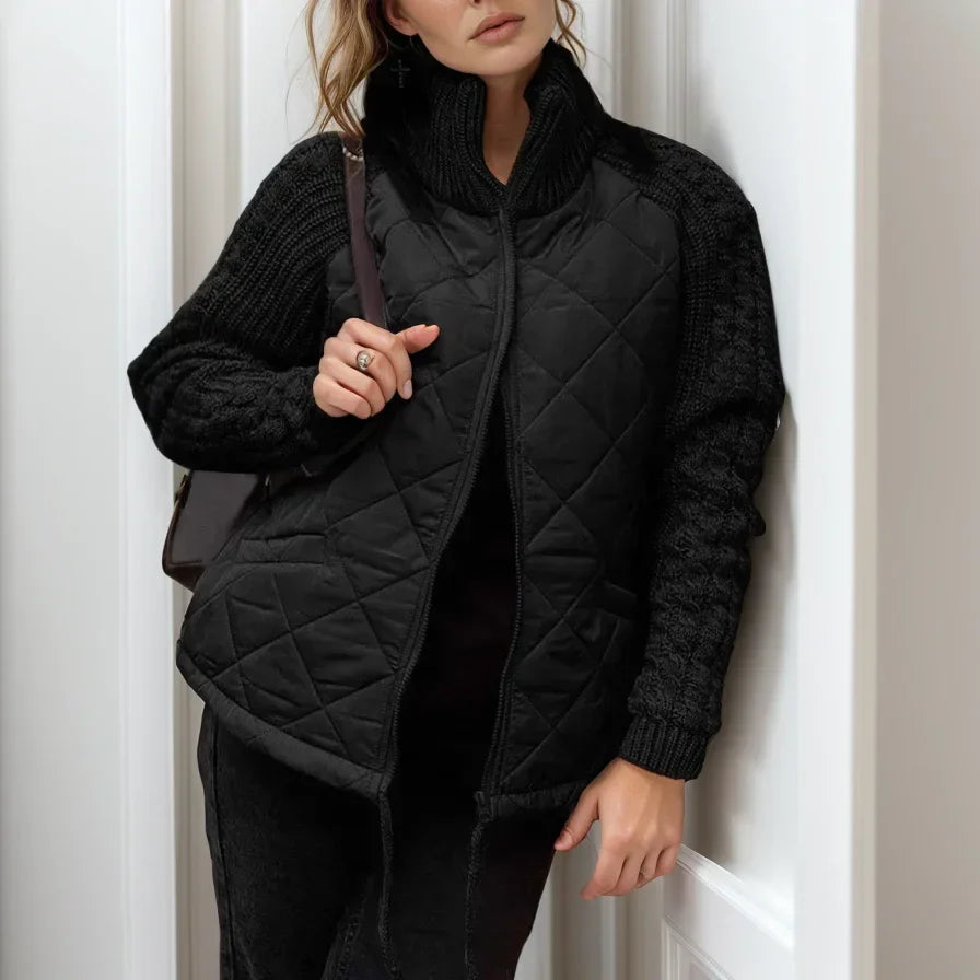 Norwegian Soft™ Quilted Jacket with Knitted Detail / European Design that Embraces Style!