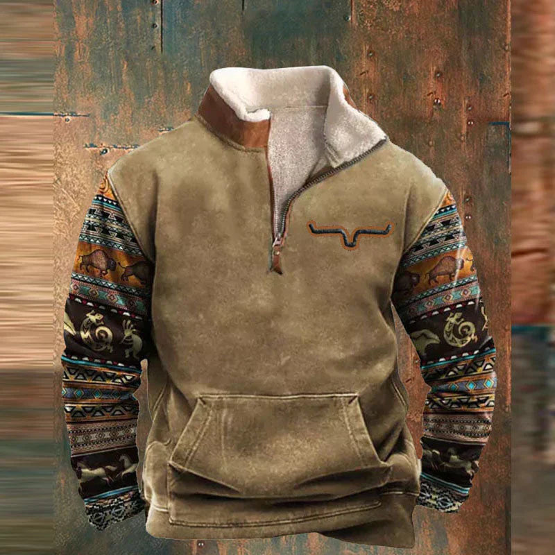 WYATT | WESTERN ZIP-UP SWEATER