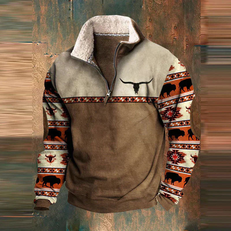 WYATT | WESTERN ZIP-UP SWEATER