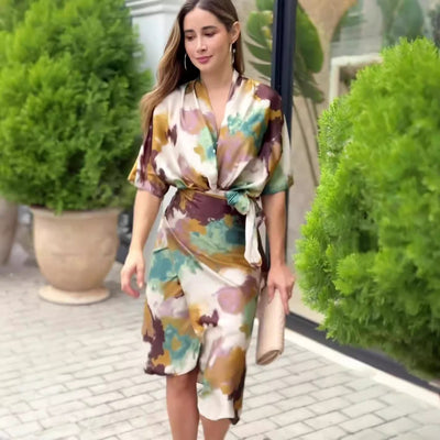NERMINE | ELEGANT COLOURFUL DRESS