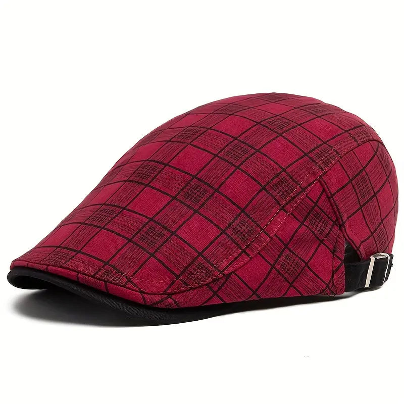Ashford  - Adjustable Vintage Plaid Beret Cap
