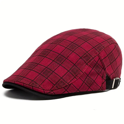 Ashford  - Adjustable Vintage Plaid Beret Cap