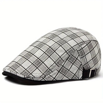 Ashford  - Adjustable Vintage Plaid Beret Cap