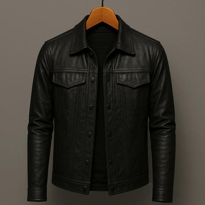 Bruce - Casual Slim Fit Leather Jacket