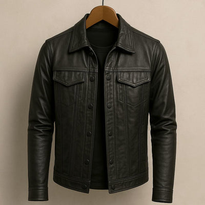 Bruce - Casual Slim Fit Leather Jacket