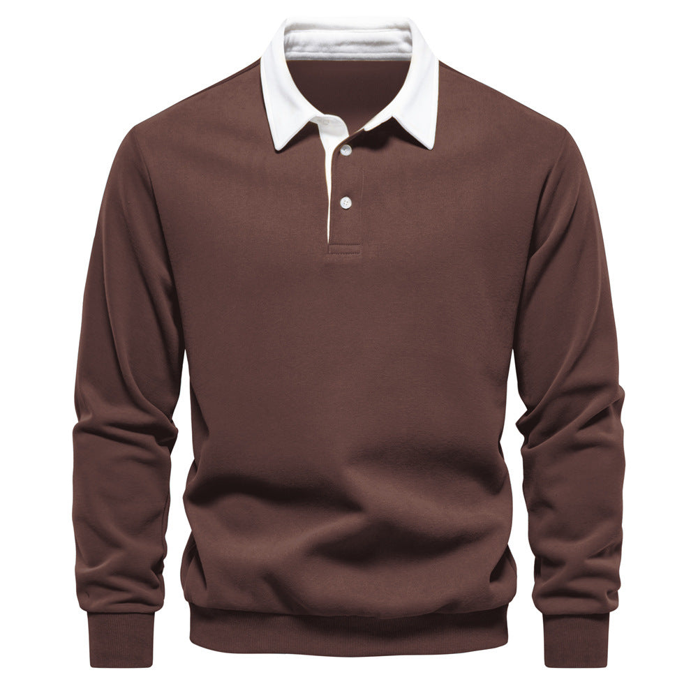 Austin - Long-Sleeved Polo Collar Sweatshirt