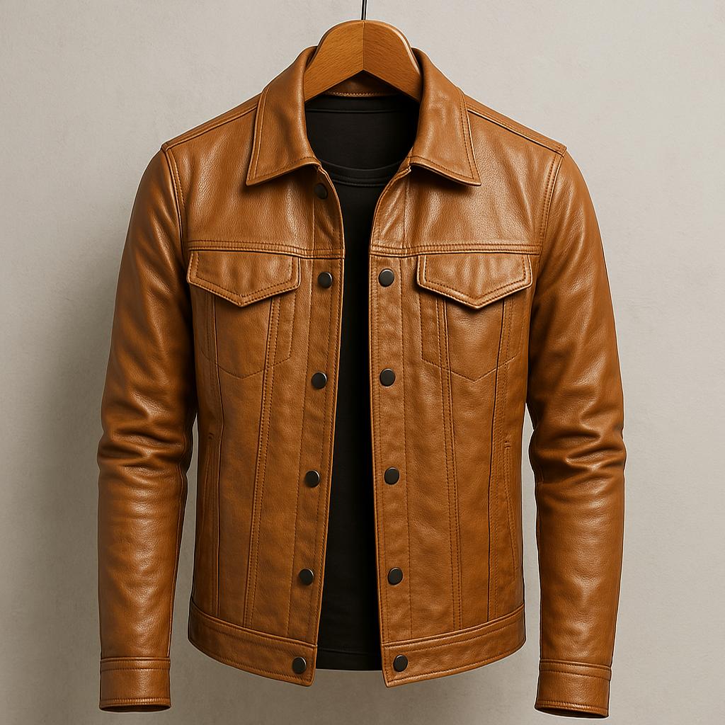 Bruce - Casual Slim Fit Leather Jacket
