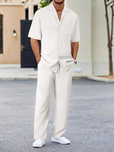Men''s Short Sleeve T-Shirt and Pants Outfit Set