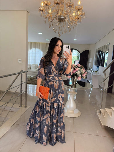 LARSA | LONG FLORAL ELEGANT DRESS