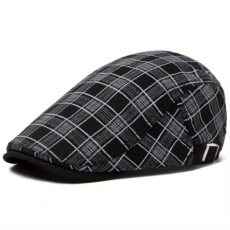 Ashford  - Adjustable Vintage Plaid Beret Cap