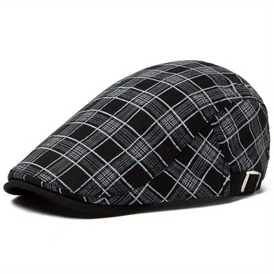 Ashford  - Adjustable Vintage Plaid Beret Cap