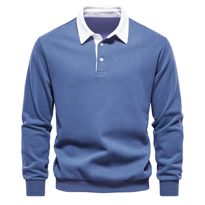 Austin - Long-Sleeved Polo Collar Sweatshirt