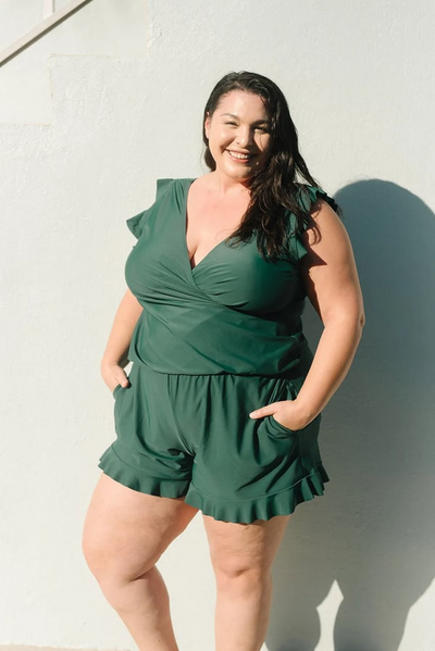 MARGARET | BATHING SUIT WITH RUFFLES AND BREAST SUPPORT